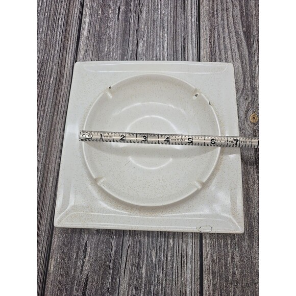 Vintage MCM Hyalyn Pottery Ashtray No. 45 Made In USA 8.2 MCM Cream Spotted - Picture 9 of 10